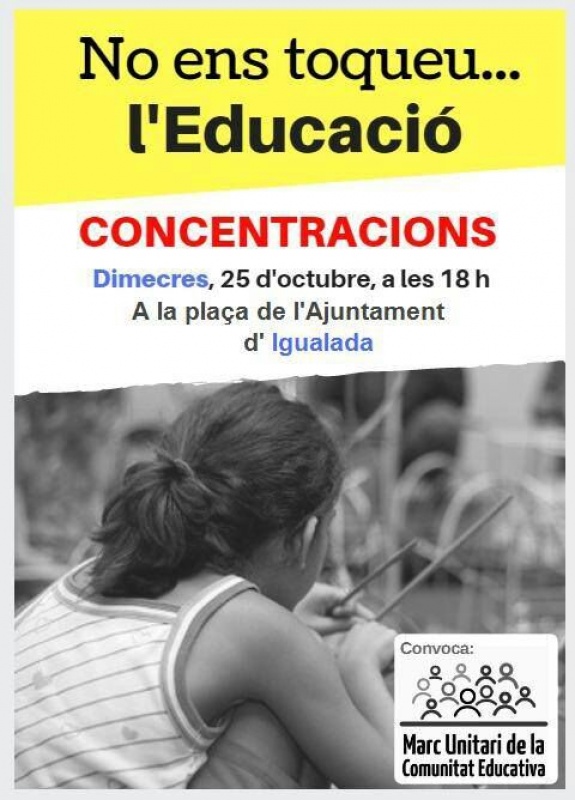 No ens toqueu l'educació No ens toqueu l'educació